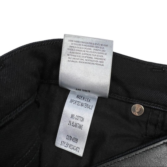 GOLDSIGN The High Rise Slim Jean in Slater Black W3343-672 Size 26 - Picture 5 of 12